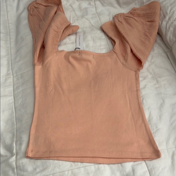 Sanctuary Pink Puff Sleeve Fitted Blouse - Picture 6 of 9